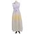 Abito camicia maxi a balze in popeline di cotone a righe multicolore Sandro