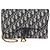 Pouch a catena Saddle in tela Oblique blu navy Christian Dior