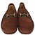 Mocassini Gucci Brown Suede Web Horsebit