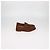 Mocassini Gucci Brown Suede Web Horsebit - vista 3
