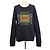 Gucci Sweatshirt aus schwarzer Baumwolle mit Logo-Print und Distressed-Effekt