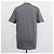 T-shirt in cotone grigio con logo triangolo Prada e girocollo - vista 3