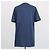 T-shirt Burberry blu navy in cotone con logo ricamato e scollo a V - vista 3