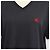 T-shirt Burberry in cotone nero con logo ricamato e scollo a V - vista 4