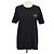 T-shirt Dolce & Gabbana in cotone nero con scollo a V e placca logo