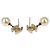 Pendientes colgantes Chanel CC de metal con perla artificial - vista 3