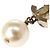 Pendientes colgantes Chanel CC de metal con perla artificial - vista 5