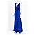 Vestido de noche de seda azul Jenny Packham - vista 2