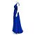 Vestido de noche de seda azul Jenny Packham - vista 4