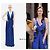 Vestido de noche de seda azul Jenny Packham - vista 5