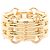 Anillo banda Chanel chapado en oro