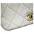 Bolso de hombro con cadena de cuero blanco Chanel - vista 7