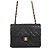 Borsa a tracolla Chanel in pelle nera con catena