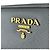 Sac à épaule Prada en cuir gris - vue 12