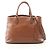 Prada 2-Way Handtasche aus braunem Leder