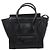 Céline Sac à main Celine Luggage Micro Shopper en cuir noir