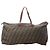 Borsa da viaggio FENDI in tela Zucca e pelle marrone
