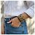 Bracciale Cuff Vintage Roberto Cavalli Brown Western BullHead con Catena - vista 3