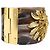 Bracciale Cuff Vintage Roberto Cavalli Brown Western BullHead con Catena - vista 5