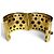Bracciale Cuff Vintage Roberto Cavalli Brown Western BullHead con Catena - vista 6