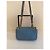 Borsa a tracolla Gucci Marmont in pelle blu - vista 3