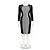Escada Grey Colorblock Wool Blend Sheath Dress