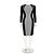 Escada Grey Colorblock Wool Blend Sheath Dress - view 4