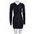 Vestido ajustado negro Balmain Pierre Con cremallera asimétrica EU 38 M de segunda mano