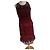 inconnue O.K.S. Leinenkleid bordeauxrot Karomuster kurz
