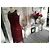 inconnue O.K.S. Leinenkleid bordeauxrot Karomuster kurz - Ansicht 3
