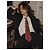 Balenciaga Seidenkrawatte mit rot-gold gestreiftem Print - Ansicht 2