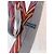 Balenciaga Seidenkrawatte mit rot-gold gestreiftem Print - Ansicht 4