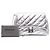 Balenciaga Silberne gesteppte Leder-Clutch - Ansicht 2