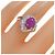 Autre Marque Crescent Vert Platinring mit synthetischem Sternrubin - Ansicht 5