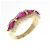 Autre Marque Crescent Vert Ring Synthetischer Rubin Au750
