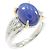 Autre Marque Crescent Vert Synthetischer Sternsaphir Platin Au750 Ring