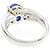 Autre Marque Crescent Vert Synthetischer Sternsaphir Platin Au750 Ring - Ansicht 3