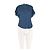 A.L.C Blue Viscose Top with Lace Detail