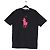 Camiseta Ralph Lauren de algodón negra con estampado de jinete