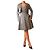 Christian Dior Conjunto de vestido y abrigo de dos piezas gris - size UK 10