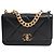 Wallet On Chain Chanel Carteira com Corrente 19 Turnlock Preta