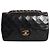 Chanel Borsa Classic Double Flap piccola 1989 in pelle d'agnello nera