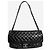 Chanel Bolsa de ombro acolchoada em pele de cordeiro preta 2010 - vista 2