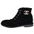Chanel  Stiefeletten aus schwarzem Samt - Größe EU 38.5