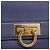 Salvatore Ferragamo Gancini Shoulder Bag Leather Navy Gold - vista 17