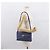 Salvatore Ferragamo Gancini Shoulder Bag Leather Navy Gold - vista 23