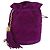 CHANEL Matelasse Chain Shoulder Bag Suede Purple Gold CC