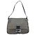 FENDI Zucchino Canvas Mamma Baguette Shoulder Bag Navy Silver - vista 13
