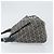 FENDI Zucchino Canvas Mamma Baguette Shoulder Bag Navy Silver - vista 4