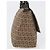 FENDI Zucchino Canvas Mamma Baguette Shoulder Bag Brown - vista 4